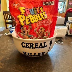 Homemade Cereal killer cereal bowl with cereal